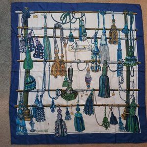 Hermes Dupe Passementerie Carre90 Hermes Blue Scarf